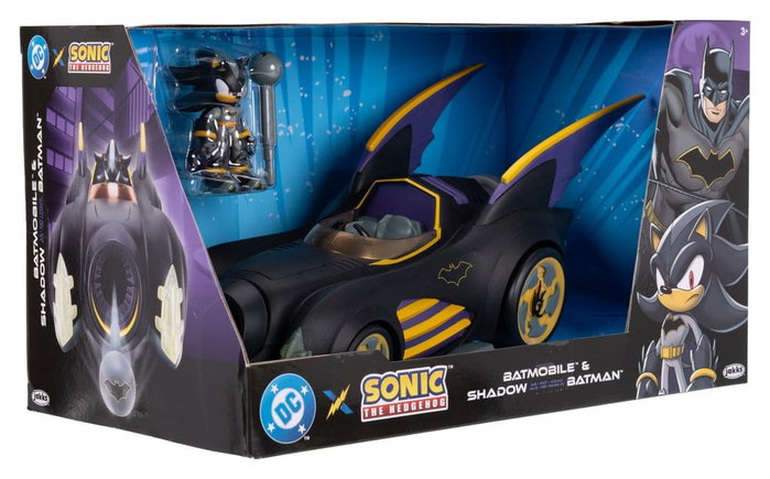 Jakks Pacific Figura Vehículo Batmobile Batman con Shadow Sonic 6 cm para niños 3 años, PVC