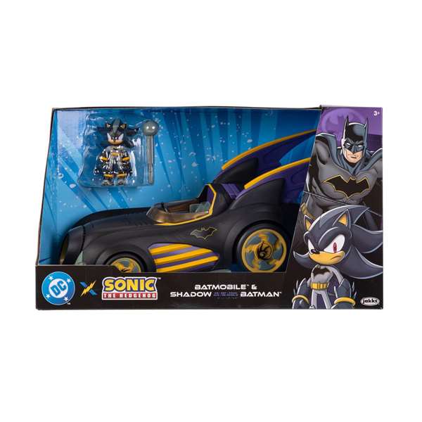 Jakks Pacific Figura Vehículo Batmobile Batman con Shadow Sonic 6 cm para niños 3 años, PVC
