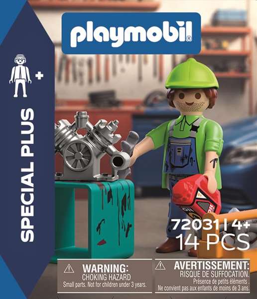 Playmobil 72031 - Figura Mecánico Special Plus, Juguete de Construcción y Rol para Niños +4 Años