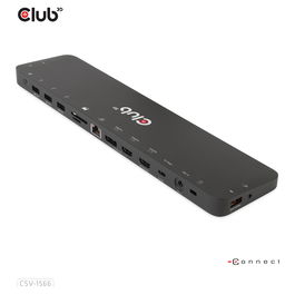 Club3D CSV-1566 Dock USB-C 120W con 6xUSB 3.0, 2xHDMI 2.0, DisplayPort, LAN, Lector de Tarjetas para Lenovo, Dell, Acer, Asus, MSI, HP, Apple