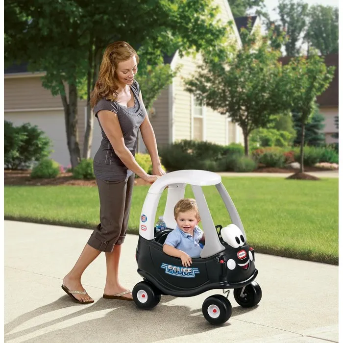 Little Tikes Cozy Coupe Coche de Policía para Niño - Cochecito Infantil con Puertas, Claxon y Suelo Desmontables - Juguete para Niños a Partir de 18 Meses