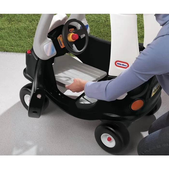 Little Tikes Cozy Coupe Coche de Policía para Niño - Cochecito Infantil con Puertas, Claxon y Suelo Desmontables - Juguete para Niños a Partir de 18 Meses