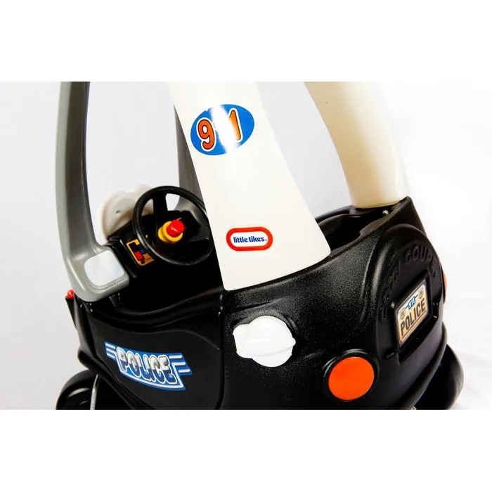 Little Tikes Cozy Coupe Coche de Policía para Niño - Cochecito Infantil con Puertas, Claxon y Suelo Desmontables - Juguete para Niños a Partir de 18 Meses
