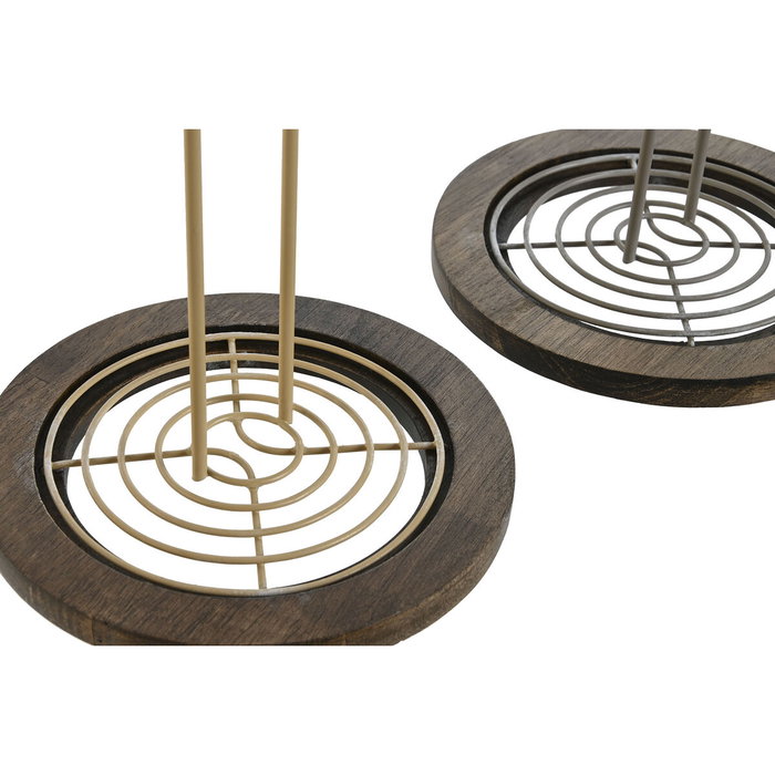 DKD Home Decor Portarrollos de Metal y Rubberwood Surtido de 2 Unidades DKD Home Decor Portarrollos de Metal y Rubberwood Surtido de 2 Unidades