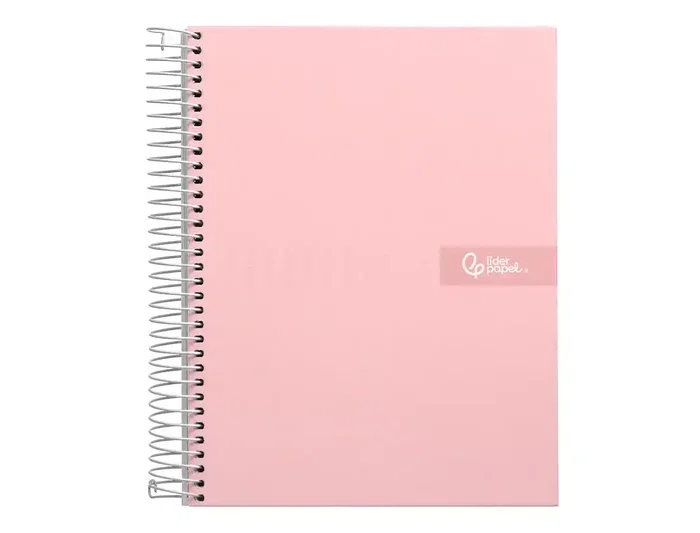 Liderpapel Cuaderno Espiral A5 Micro Crafty Tapa Forrada 120 Hojas 90gr Cuadro 5mm Color Rosa