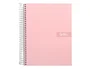 Liderpapel Cuaderno Espiral A5 Micro Crafty Tapa Forrada 120 Hojas 90gr Cuadro 5mm Color Rosa