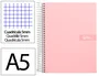 Liderpapel Cuaderno Espiral A5 Micro Crafty Tapa Forrada 120 Hojas 90gr Cuadro 5mm Color Rosa
