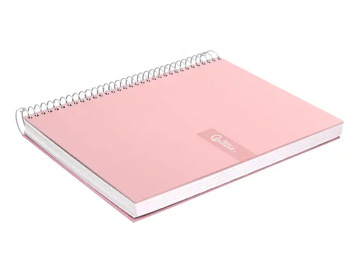Liderpapel Cuaderno Espiral A5 Micro Crafty Tapa Forrada 120 Hojas 90gr Cuadro 5mm Color Rosa