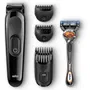 Braun SK3000 Cortapelos Inalámbrico Recargable con Batería, 4 en 1 para Barba y Cabello, 4 Accesorios y 13 Longitudes, Negro
