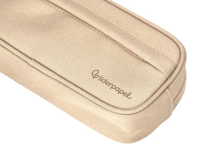 Liderpapel Estuche portatodo Classic ovalado crema