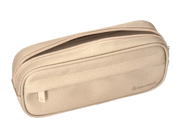 Liderpapel Estuche portatodo Classic ovalado crema