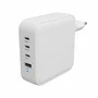HYPER HJ1002WHWWGL HyperJuice Cargador de Viaje GaN 100W USB-C (3 Puertos Tipo-C + 1 USB-A) Blanco para Portátil, Smartphone y Tablet - Carga Rápida PD 3.0