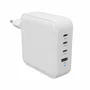 HYPER HJ1002WHWWGL HyperJuice Cargador de Viaje GaN 100W USB-C (3 Puertos Tipo-C + 1 USB-A) Blanco para Portátil, Smartphone y Tablet - Carga Rápida PD 3.0