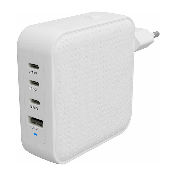 Targus HyperÂ® HyperJuiceÂ® 100W USB-C GaN Travel Charger (3C+1A) - Blanco