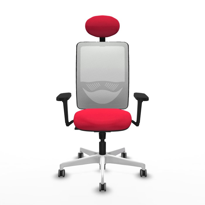 PIQUERAS Y CRESPO Silla de oficina Zulema con mecanismo Sincro, Rojo y Blanco PIQUERAS Y CRESPO Silla de oficina Zulema con mecanismo Sincro, Rojo y Blanco