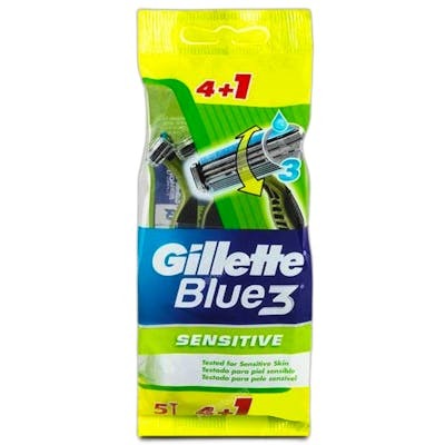 Gillette Blue 3 Sensitive Maquinilla de Afeitar Desechable 5 Unidades