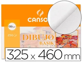Canson Papel Dibujo Basik Din A3+ 32.5x46 cm 130 g/m² Minipack 10 Hojas