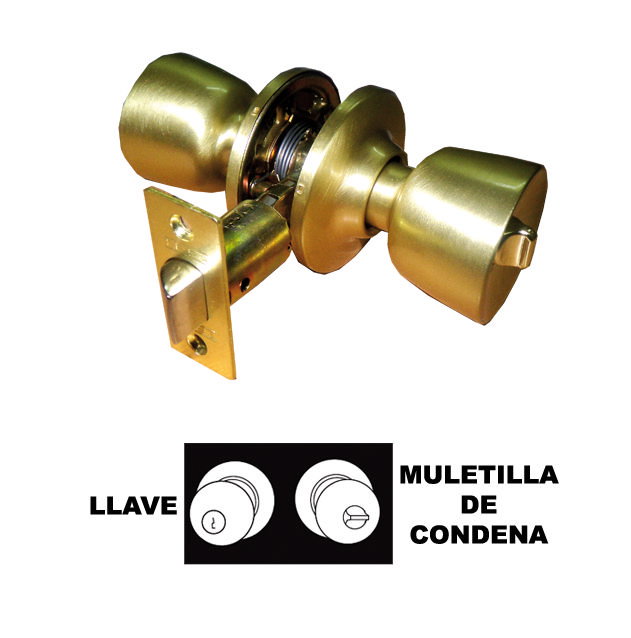 TESA Pomo de Llave Condena Serie Tulipa 3500-UO-Laton Mate 60/70 TESA Pomo de Llave Condena Serie Tulipa 3500-UO-Laton Mate 60/70