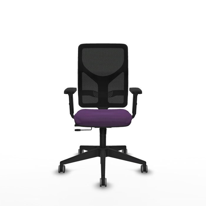 PIQUERAS Y CRESPO Silla de oficina Motilla con mecanismo Sincro/Traslack Morado y Negro