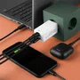 Hama 00201996 Cargador de Red GaN 65W PD/QC, 3 Puertos (2x USB-C + 1x USB-A), Blanco - Carga Rápida para Smartphone, Tablet y Portátil