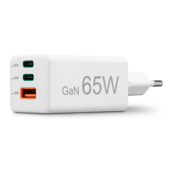 Hama Cargador de red Mini 65W PD/QC 2x USB-C 1x USB-A Blanco