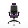 PIQUERAS Y CRESPO Silla de oficina Horna con mecanismo Sincro, Morado y Negro