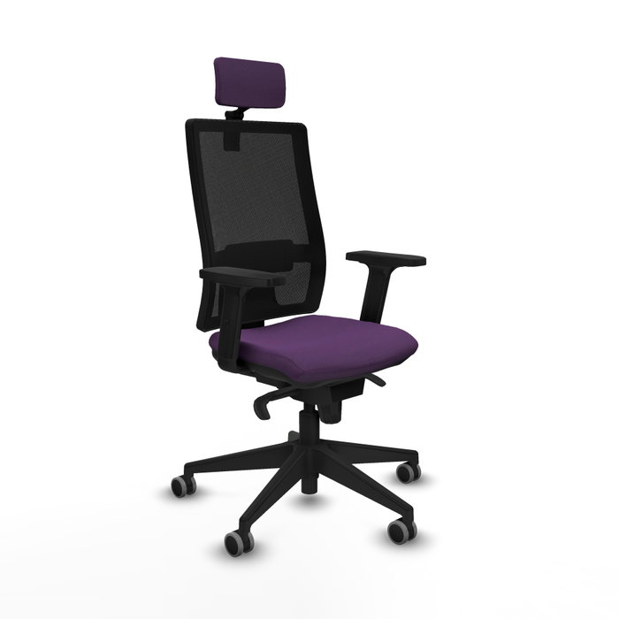 PIQUERAS Y CRESPO Silla de oficina Horna con mecanismo Sincro, Morado y Negro PIQUERAS Y CRESPO Silla de oficina Horna con mecanismo Sincro, Morado y Negro
