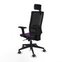PIQUERAS Y CRESPO Silla de oficina Horna con mecanismo Sincro, Morado y Negro
