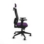 PIQUERAS Y CRESPO Silla de oficina Horna con mecanismo Sincro, Morado y Negro