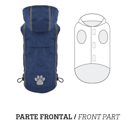 Nayeco Impermeable Reversible para Perro Azul-Umbrella 40 cm Nayeco Impermeable Reversible para Perro Azul-Umbrella 40 cm