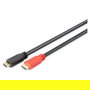 Digitus Cable HDMI High Speed con Ethernet y Amplificador de Señal, 10 m, 4K 3840x2160 Pixeles, Negro