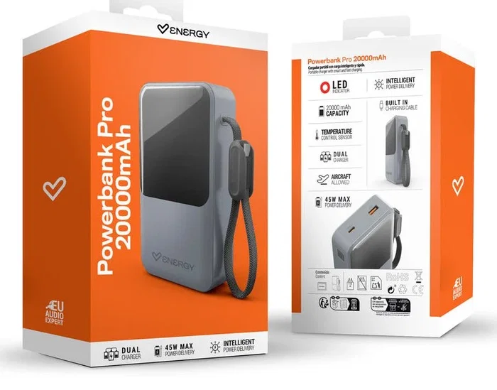 Energy Sistem Powerbank Pro 20000 mAh 45W Grafito Energy Sistem Powerbank Pro 20000 mAh 45W Grafito