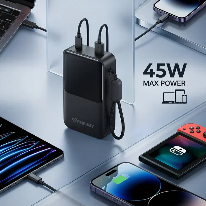 Energy Sistem Powerbank Pro 20000 mAh 45W Grafito Energy Sistem Powerbank Pro 20000 mAh 45W Grafito
