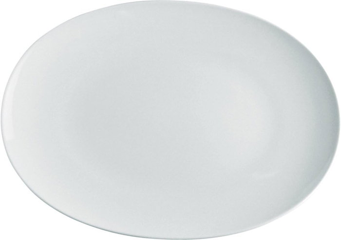 Alessi Plato de servir ovalado Mami en porcelana blanca SG53/22 38 Alessi Plato de servir ovalado Mami en porcelana blanca SG53/22 38