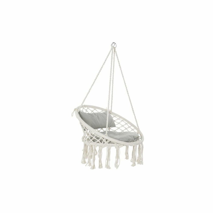 DKD Home Decor Silla Colgante de Algodón con Cojín, 82x62x123 cm DKD Home Decor Silla Colgante de Algodón con Cojín, 82x62x123 cm