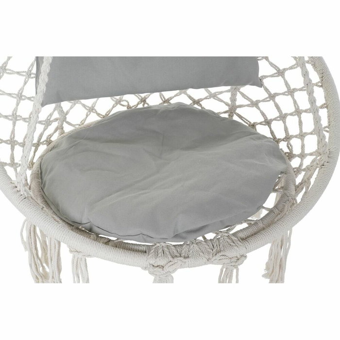 DKD Home Decor Silla Colgante de Algodón con Cojín, 82x62x123 cm DKD Home Decor Silla Colgante de Algodón con Cojín, 82x62x123 cm