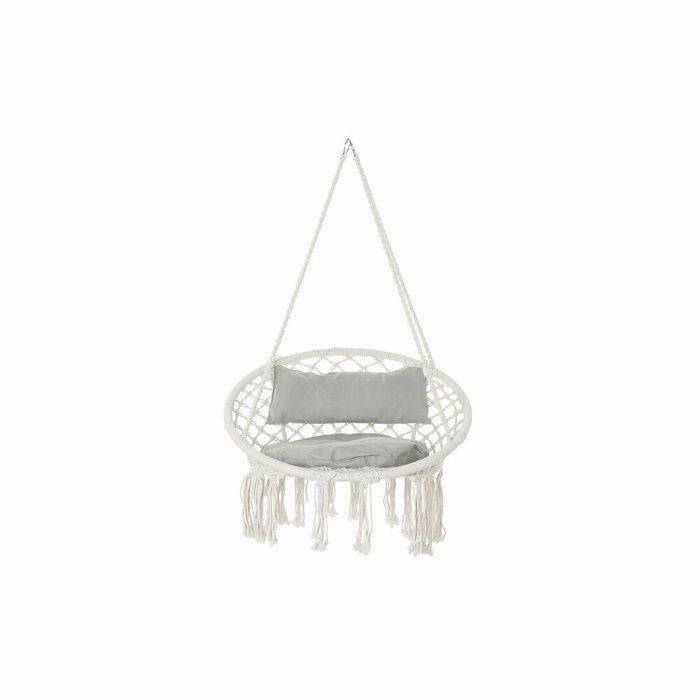 DKD Home Decor Silla Colgante de Algodón con Cojín, 82x62x123 cm DKD Home Decor Silla Colgante de Algodón con Cojín, 82x62x123 cm