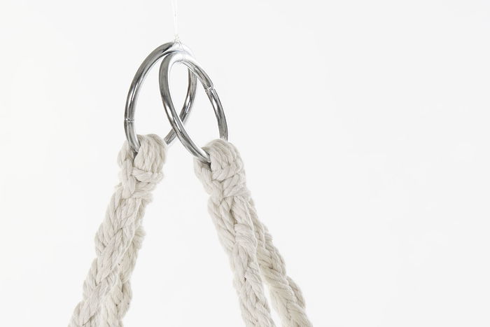 DKD Home Decor Silla Colgante Terraza Y Jardin Crudo Gris 62 x 123 x 82 cm