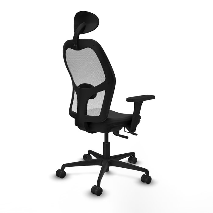 PIQUERAS Y CRESPO Silla de oficina Jorquera con mecanismo Sincro/Traslack, Negro y Blanco