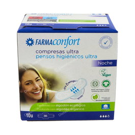 Farmaconfort Compresa Hig Noc Pleg Alas Alg 10 U