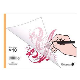 Golden Papel Vegetal Encolado 10 Hojas 70 gr. 31x24 cm