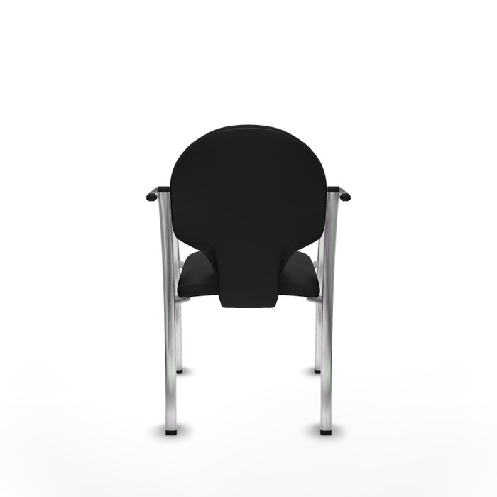 PIQUERAS Y CRESPO Silla Hellín Negro con Brazos Fijos y Tapizado en Similpiel PIQUERAS Y CRESPO Silla Hellín Negro con Brazos Fijos y Tapizado en Similpiel