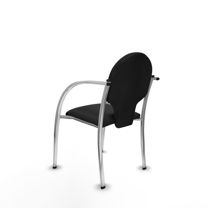 PIQUERAS Y CRESPO Silla Hellín Negro con Brazos Fijos y Tapizado en Similpiel PIQUERAS Y CRESPO Silla Hellín Negro con Brazos Fijos y Tapizado en Similpiel