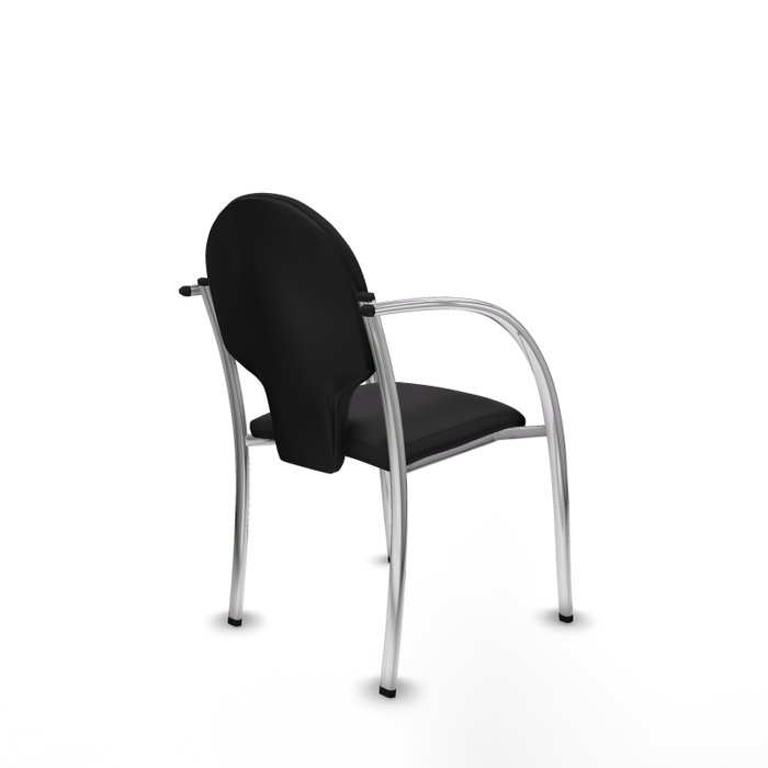 PIQUERAS Y CRESPO Silla Hellín Negro con Brazos Fijos y Tapizado en Similpiel PIQUERAS Y CRESPO Silla Hellín Negro con Brazos Fijos y Tapizado en Similpiel