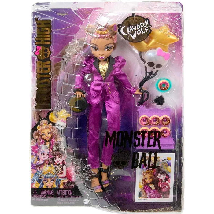 Mattel Monster High Clawdeen Wolf Monster Ball Party Dress Hnf69