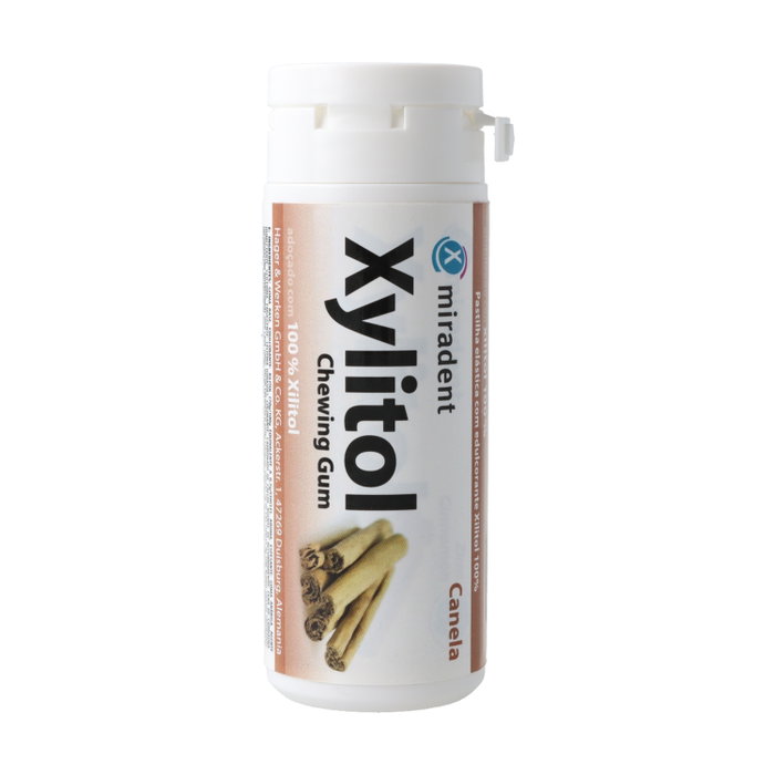 Miradent Chicle Xylitol 100% Sabor Canela 30 unidades