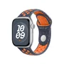 Apple Watch Nike Sport Band, Correo Fluoroelastomero con Clip de Aluminio, Diseño Jaspeado Azul/Naranja, Talla S/M, Modelos 38mm 40mm 41mm, Referencia MC2E4ZM/A