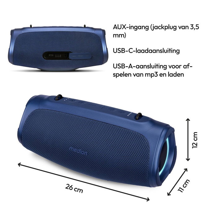 Altavoz Bluetooth Portátil Medion 50077072 Azul 4 W