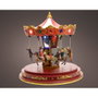Lumineo Carrusel de invierno con movimiento y luz LED multicolor, 14 LEDs, 220V 3.6W, IP20, 24x24x25 cm
