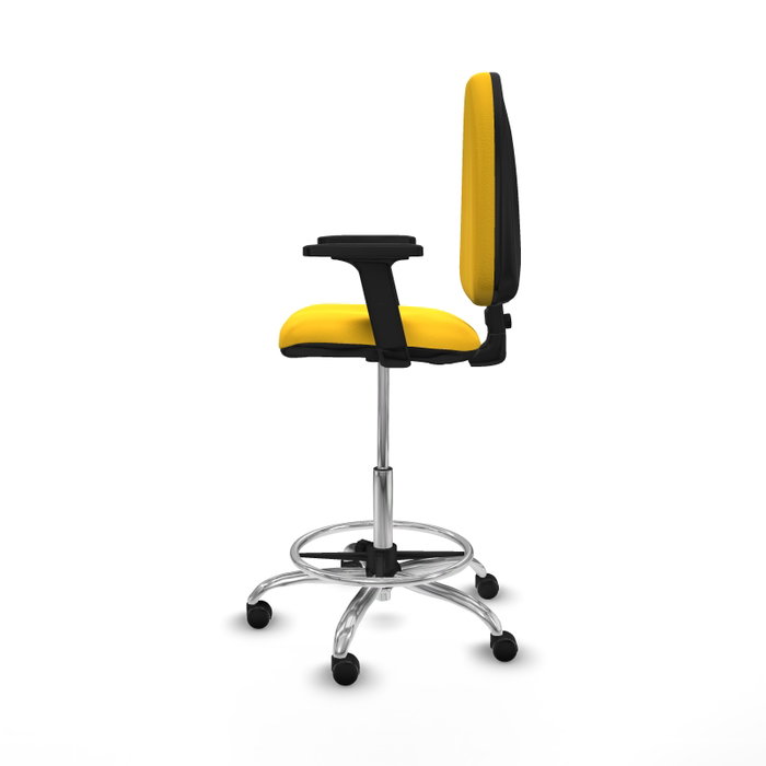 PIQUERAS Y CRESPO Taburete Aýna Amarillo con Mecanismo de Contacto Permanente PIQUERAS Y CRESPO Taburete Aýna Amarillo con Mecanismo de Contacto Permanente